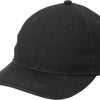 Port Authority Leather Strap Cap - Black