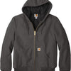 Carhartt Quilted-Flannel-Lined Duck Active Jacket - Gravel