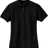 Port Authority Ladies Heavyweight Cotton Pique Polo - Black