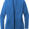 Port Authority Ladies Microterry Cardigan - Aegean Blue