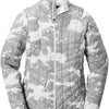 The North Face Ladies ThermoBall Trekker Jacket - TNF White Woodchip Print