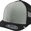 TravisMathew Cruz Colorblock Trucker Cap - Heather Grey/Black