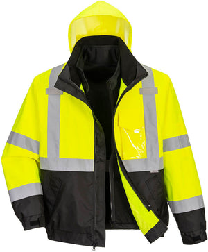 Hi-Vis 3-in-1 Contrast Premium Bomber Jacket