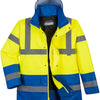 Hi-Vis Contrast Winter Traffic Jacket - Yellow/Royal