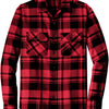 Port Authority Plaid Flannel Shirt - Engine Red/ Black