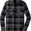 Port Authority Plaid Flannel Shirt - Grey/ Black