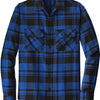 Port Authority Plaid Flannel Shirt - Royal/ Black