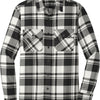 Port Authority Plaid Flannel Shirt - Snow White/ Black