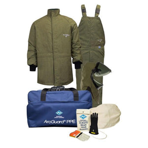 40 Cal Arc Flash Kit (CAT 4) - RevoLite Short Coat & Overall, Hood, Glasses, Voltage Glove