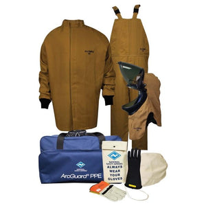 65 Cal Arc Flash Kit (CAT 4) - Short Coat & Overall, Hood, Glasses, Voltage Glove