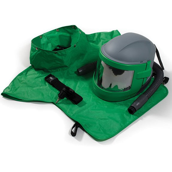 Nova 3 Supplied Air Respirator Blasting Helmet and Blast Shroud Kits, Adjustable Fit, Wide View, NIOSH Certified Protection for Abrasive Blasters