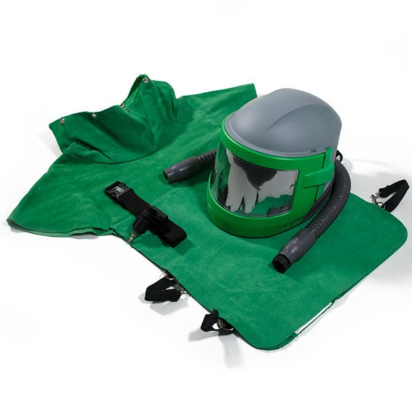 Nova 3 Supplied Air Respirator Blasting Helmet and Blast Shroud Kits, Adjustable Fit, Wide View, NIOSH Certified Protection for Abrasive Blasters