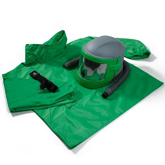 Nova 3 Supplied Air Respirator Blasting Helmet and Blast Shroud Kits, Adjustable Fit, Wide View, NIOSH Certified Protection for Abrasive Blasters