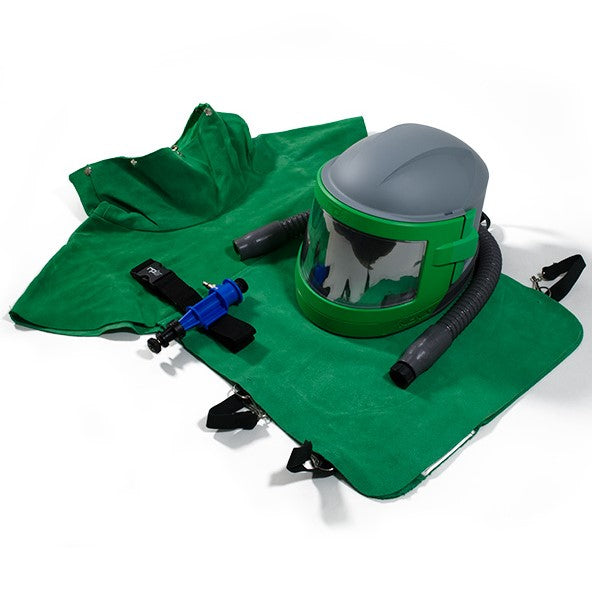 Nova 3 Supplied Air Respirator Blasting Helmet and Blast Shroud Kits, Adjustable Fit, Wide View, NIOSH Certified Protection for Abrasive Blasters