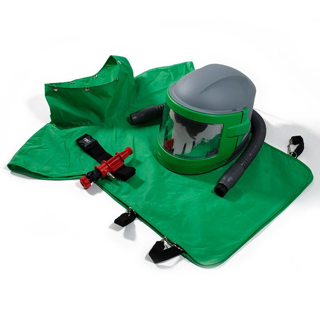 Nova 3 Supplied Air Respirator Blasting Helmet and Blast Shroud Kits, Adjustable Fit, Wide View, NIOSH Certified Protection for Abrasive Blasters