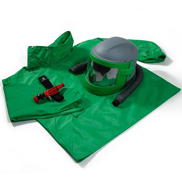 Nova 3 Supplied Air Respirator Blasting Helmet and Blast Shroud Kits, Adjustable Fit, Wide View, NIOSH Certified Protection for Abrasive Blasters