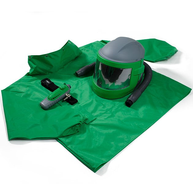 Nova 3 Supplied Air Respirator Blasting Helmet and Blast Shroud Kits, Adjustable Fit, Wide View, NIOSH Certified Protection for Abrasive Blasters