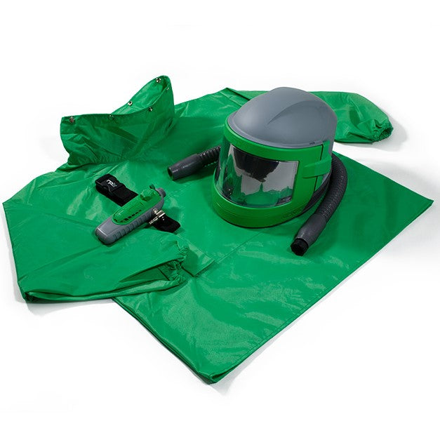 Nova 3 Supplied Air Respirator Blasting Helmet and Blast Shroud Kits, Adjustable Fit, Wide View, NIOSH Certified Protection for Abrasive Blasters