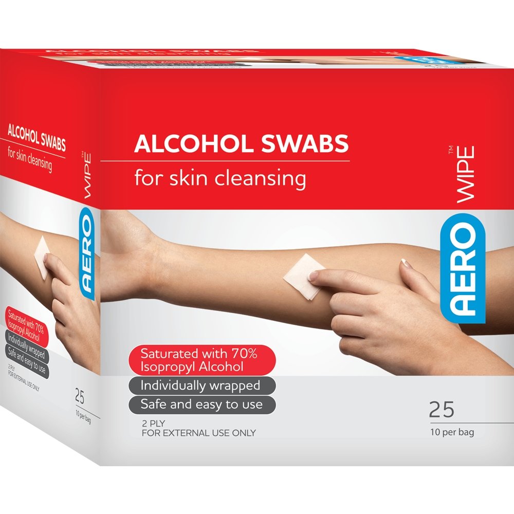 Alcohol Swabs - First Aid Kit Refills (PK 250 Wipes)