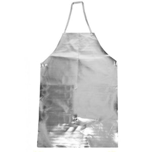 Aluminized Thermal Bib Apron - 16 oz. Aluminized Acrysil Fabric, Slide Snap Strap at Waist and Neck, 36 or 48 in. Long - National Safety Apparel