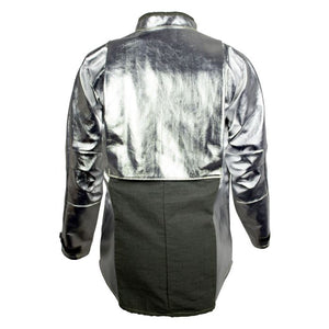 Aluminized Thermal Coat - 11 oz. OPF/Carbon Rip-Stop Blend, 30, 40, 50 in. Long, Extreme Molten Metal and Radiant Heat Jacket - 4 WEEK LEAD TIME