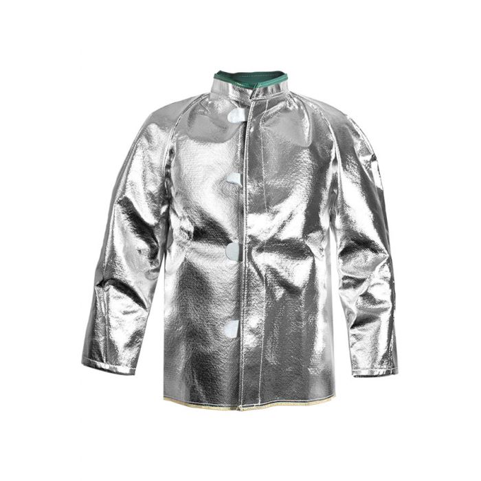 Aluminized Thermal Coat - 19 oz. Carbon/Para-Aramid, 30 in. Long Deluxe Ventilated Jacket - National Safety Apparel