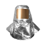 Aluminized Thermal Hood - Metal Faceshield Frame, Adjustable Ratchet Headgear, Gold Film Cover - National Safety Apparel