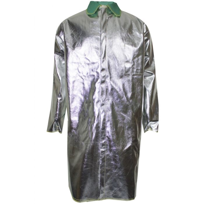 Aluminized Thermal Long Coat - 14 oz. OPF Carbon/Kevlar, 45 in. Long, Vented Jacket - National Safety Apparel