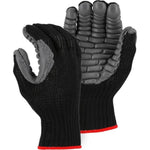 Anti-Vibration Shock Absorbing Glove - Palm Coated, Knit Glove (PK 12 Pairs) - Majestic