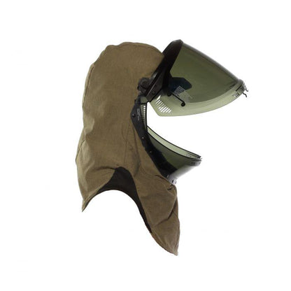 Arc Flash Lift Front Hood with Faceshield, Slotted Adapter and Hard Hat - Fire and Arc Flash Resistant - National Safety Apparel