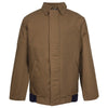 Bomber Jacket - Flash Fire (FR) and Arc Flash Resistant, Water Repellent, Quilted Liner, Zipper Front with Storm Flap - Brown