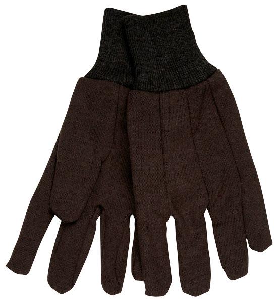 Brown Jersey Glove in Cotton and Polyester Blend with Knit Wrist (PK 60 Pairs)