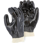 Chemical Resistant Gloves - Interlock Lined Full PVC Dip, Smooth Finish, Knit Wrist (PK 12 Pairs)