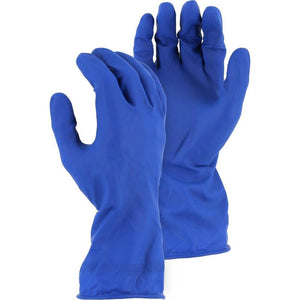 Chemical Resistant Gloves - Unlined Latex, Canners Style, Diamond Pattern Grip, Rolled Cuff (60 Pairs)