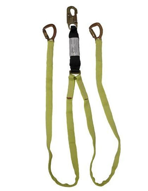 Lanyard - 6 ft. Twin Leg, Zorber Energy-Absorber, 1" Nylon Web, Steel Hardware, Elk River Fall Protection