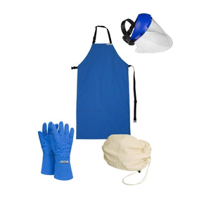 Cryogenic Protection Kits - Cryo Apron, Gloves, Faceshield, and Carry Bag