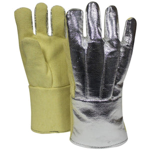 Cut Resistant Aluminized Thermal Gloves - 22 Oz. Thermobest, 14 In. Long, Wool Lined, Straight Thumb, Moderate Cut Resistance (PK 1 Pair)