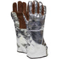 Cut Resistant Aluminized Thermal Gloves - Rayon Back, Leather Palm, Adjustable Cuff, Reinforced, Straight Thumb, Light Cut Resistance (PK 1 Pair)