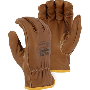 Cut Resistant Leather Drivers Glove - Kevlar Lined Goatskin, 36 Cal Arc Flash, Puncture, Abrasion, Oil, Water, and Cut Resistant (PK 12 Pairs)