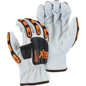 Cut Resistant Leather Drivers Glove- Kevlar Lined Goatskin, Impact, Puncture, Abrasion, and High Cut Resistant (PK 12 Pairs)