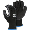 Cut Resistant Winter Glove - Napped Terry Knit, Foam Latex Palm Dip, Light Cut Resistance (PK 12 Pairs) - Majestic - Black