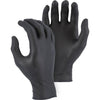 Disposable Gloves - 4 MIL Nitrile, Powder-Free, Textured, Ambidextrous, Rolled Cuff (2,000 Gloves) - Black