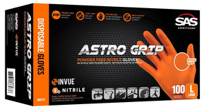 Disposable Gloves - 6 MIL Nitrile, SAS Astro Grip (PK 200 Gloves)