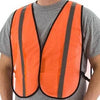 Economical High Visibility Mesh Site Safety Vest - Velcro Close (PK 50 Vests) - Hi Vis Orange