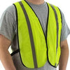 Economical High Visibility Mesh Site Safety Vest - Velcro Close (PK 50 Vests) - Hi Vis Yellow