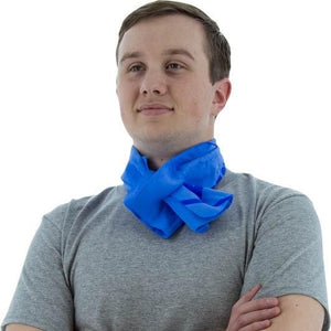 Evaporative Cooling Towel and Neck Wrap - 26 x 8.25 Inch in Blue or Hi Vis Yellow (PK 10 Wraps)