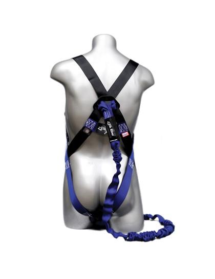 Fall Safety Kit - Safety Harness with Permanent Soft Connection, 6 ft. Energy Absorbing Lanyard - Construction Plus Series Fall Arrest