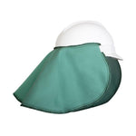 Fire Resistant Neck Protector with Elastic Attachment for Hard Hat - FR Green Satin (PK 5 Neck Protectors) - National Safety Apparel