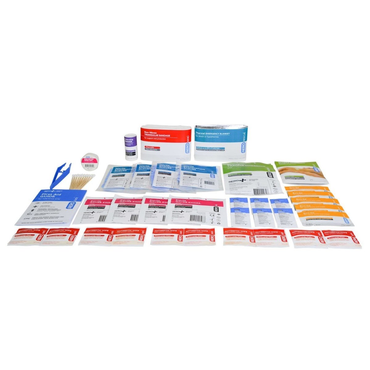 First Aid Kit for Wounds and Burns (PK 4 Kits) - 10 People, 72 PCS, Various Cases