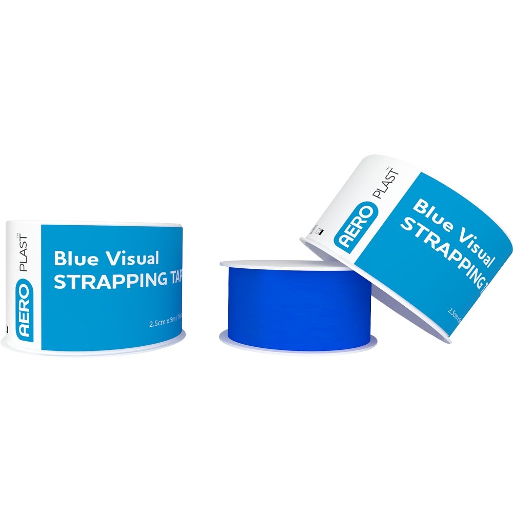 First Aid Visual Tape - 1 Inch x 5.5 Yards - First Aid Kit Refills (PK 12 Rolls)